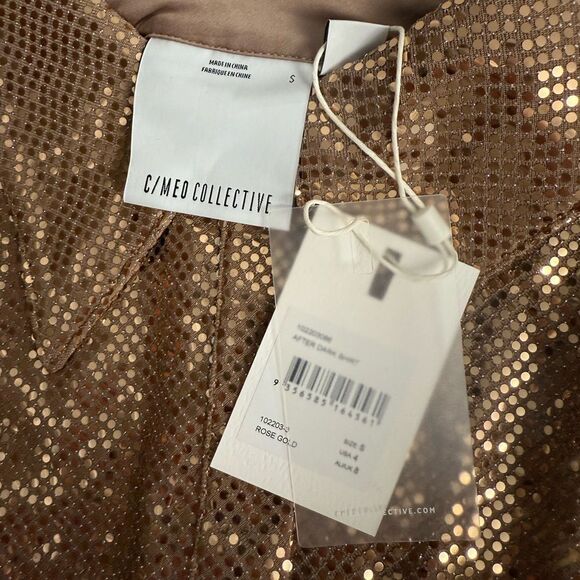 C/Meo Collective gold shirt NWT Size US 4 - Picture 7 of 7